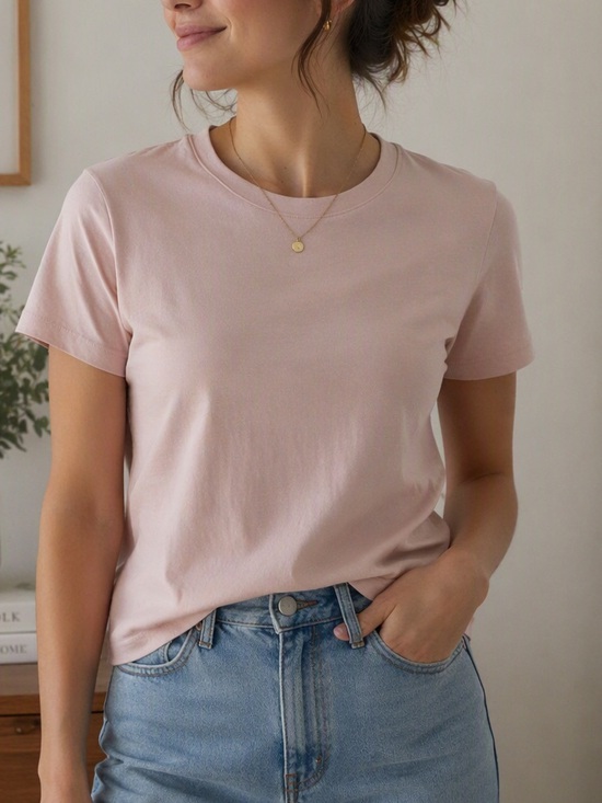 Uniqlo Tops - Uniqlo Pink Mini T-Shirt Short Sleeve Size Women's Large Cotton